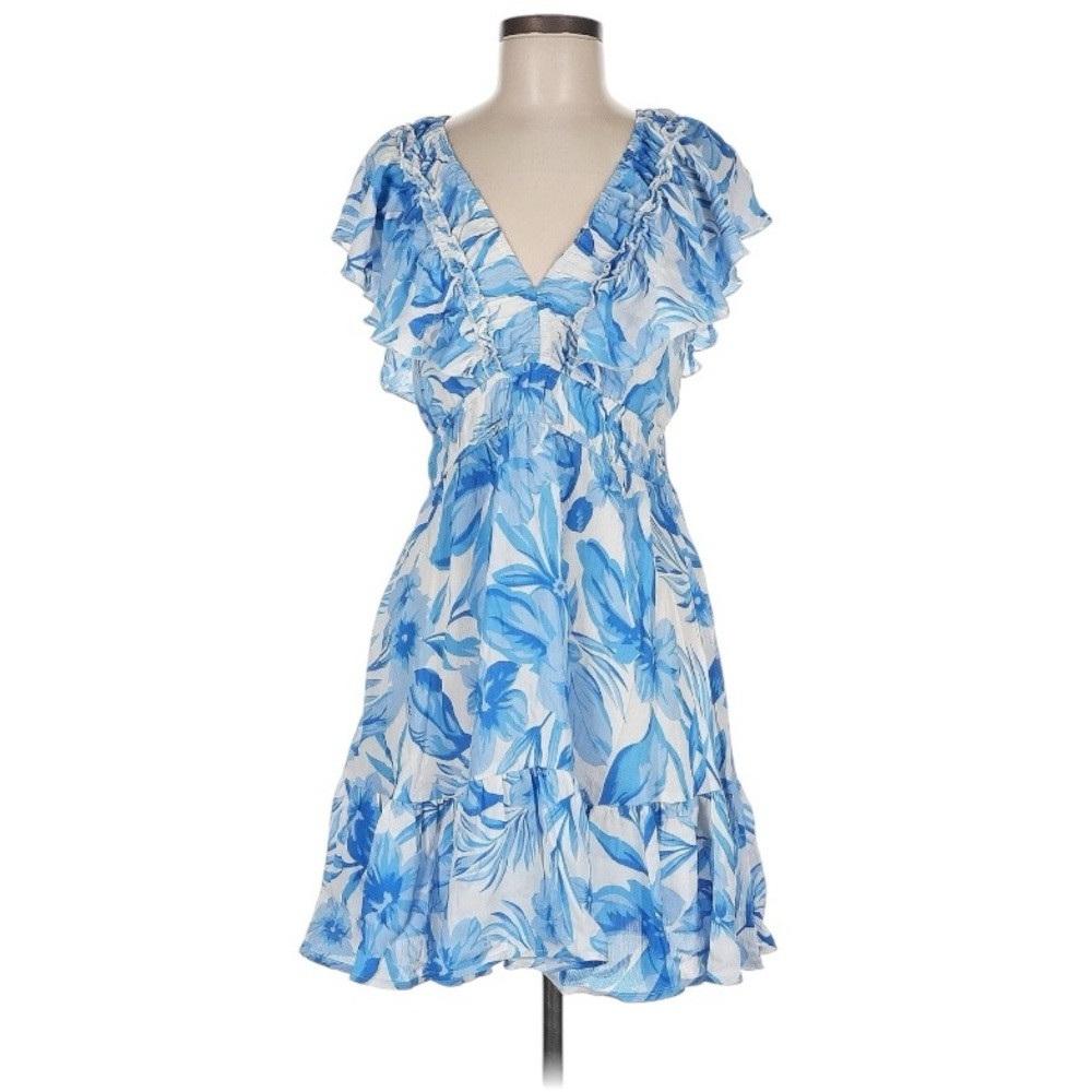 Umgee Blue Floral Mini Dress